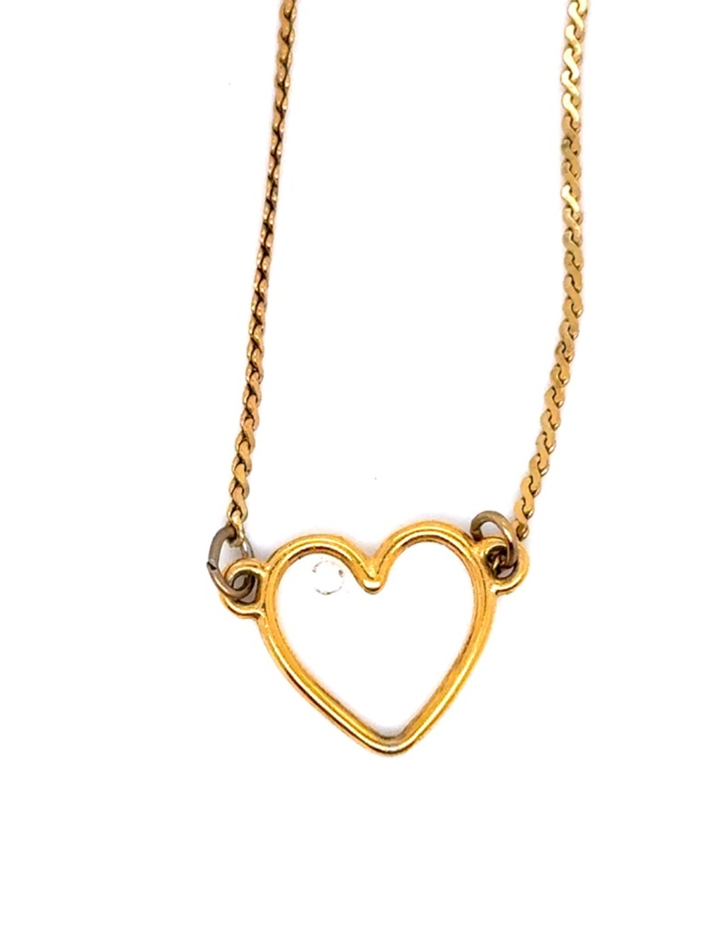 Napier Gold Open Heart Necklace